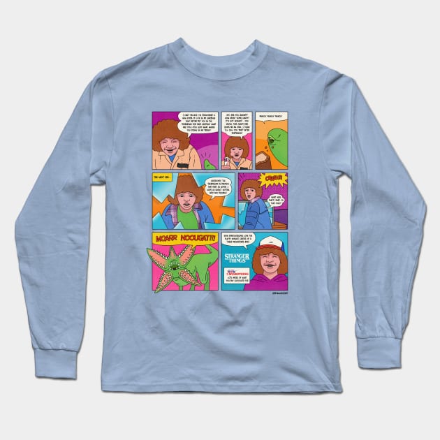 Stranger Things Retro Comic Book Long Sleeve T-Shirt by BryanWestArt